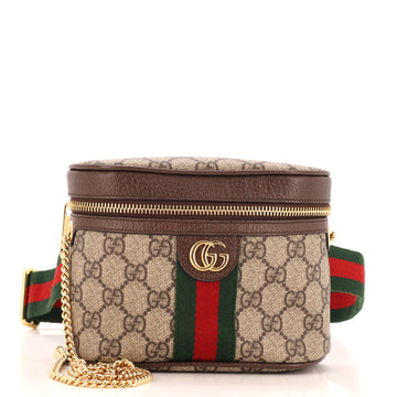 Gucci Ophidia Chain Belt Bag GG Coated Canvas Small