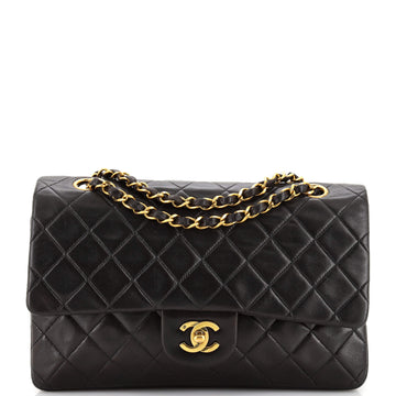 Chanel Vintage Classic Double Flap Bag Quilted Lambskin Medium