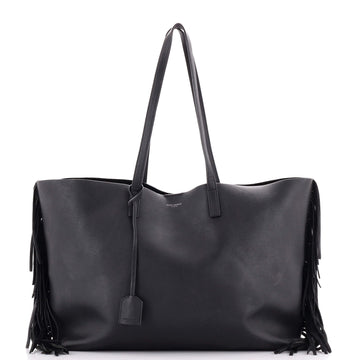 Saint Laurent Fringe Shopper Tote Leather Large