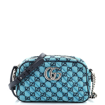 Gucci GG Marmont Shoulder Bag Diagonal Quilted GG Canvas Small