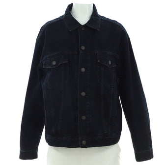 Balenciaga Women's Logo Oversized Jacket Denim