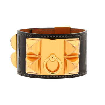 Hermes Collier de Chien Bracelet Alligator