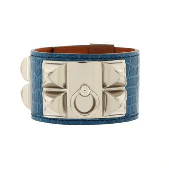 Hermes Collier de Chien Bracelet Alligator