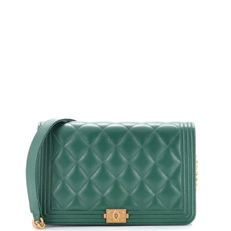 Chanel Boy Wallet on Chain Quilted Lambskin