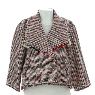 Chanel Women's A-Line Cropped Sleeve Jacket Tweed
