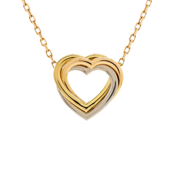 Cartier Trinity Heart Pendant Necklace 18K Tricolor Gold