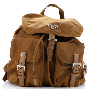 Prada Double Front Pocket Backpack Tessuto Small