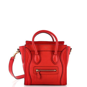 Celine Luggage Bag Grainy Leather Nano