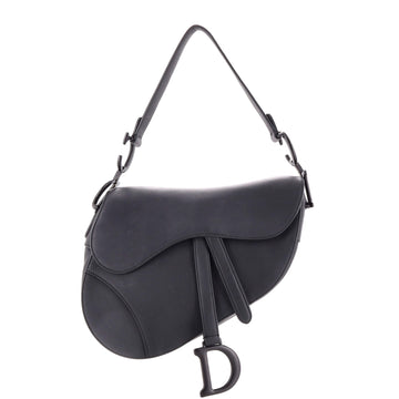 Christian Dior Saddle Handbag Leather Medium