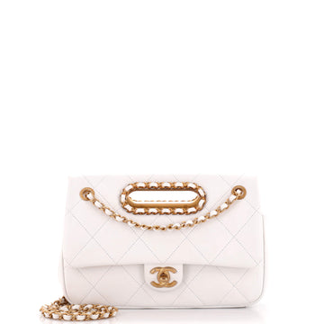 Chanel A Real Catch Flap Bag Quilted Lambskin Medium