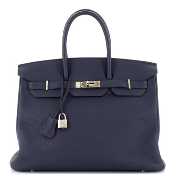 Hermes Birkin Handbag Verso Togo with Palladium Hardware 35