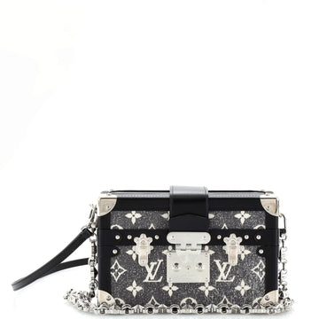 Louis Vuitton Petite Malle Handbag Monogram Jacquard Denim