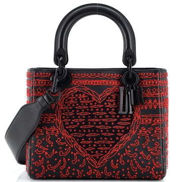 Christian Dior Lady Dior Bag Limited Edition Playing Cards Embroidered Leather Medium