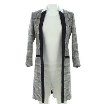 Louis Vuitton Women's Houndstooth Open Front Coat Wool