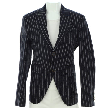 Louis Vuitton Women's Single Breasted Blazer Pinstripe Cotton