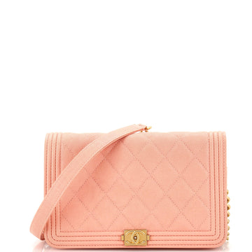 Chanel Boy Wallet on Chain Quilted Caviar
