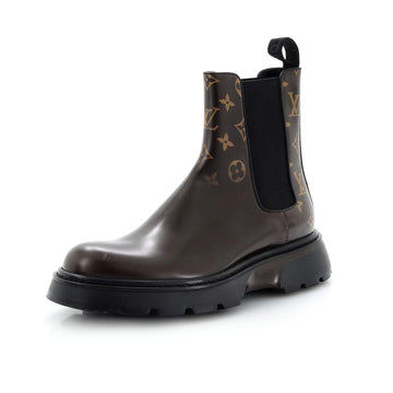 Louis Vuitton Men's Bold Ankle Chelsea Boots Printed Monogram Leather