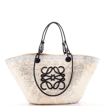 Loewe Paula's Ibiza Anagram Basket Tote Woven Raffia Medium