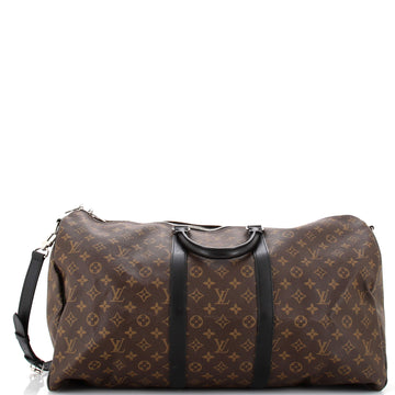 Louis Vuitton Keepall Bandouliere Bag Macassar Monogram Canvas 55