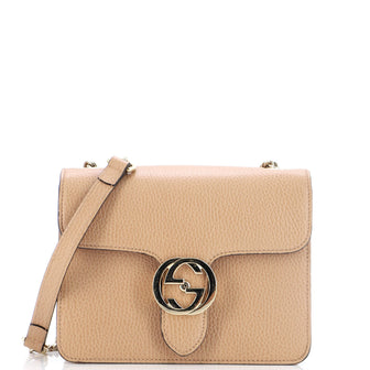 Gucci Interlocking Shoulder Bag Leather Small