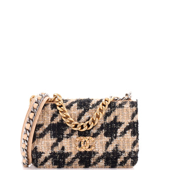 Chanel 19 Wallet on Chain with Coin Purse Quilted Tweed and Lambskin