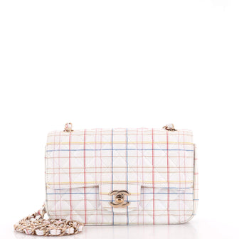 Chanel Classic Single Flap Bag Quilted Printed Calfskin Mini