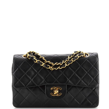 Chanel Vintage Classic Double Flap Bag Quilted Lambskin Small