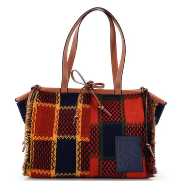 Loewe Cushion Tote Multicolor Patchwork Large