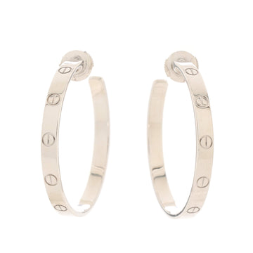 Cartier Love Hoop Earrings 18K White Gold Large