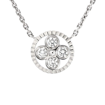 Louis Vuitton Sun Blossom Pendant Necklace 18K White Gold with Diamonds