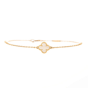 Van Cleef & Arpels Sweet Alhambra Bracelet 18K Yellow Gold and Mother of Pearl