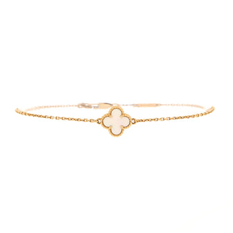 Van Cleef & Arpels Sweet Alhambra Bracelet 18K Yellow Gold and Mother of Pearl