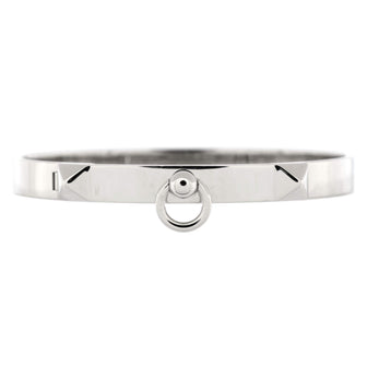 Hermes Collier de Chien Bracelet 18K White Gold Small