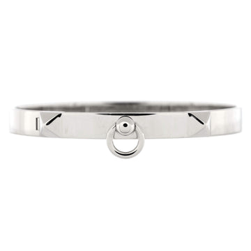 Hermes Collier de Chien Bracelet 18K White Gold Small