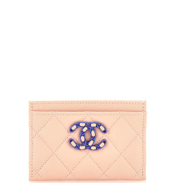 Chanel Bicolor CC Card Holder Quilted Caviar