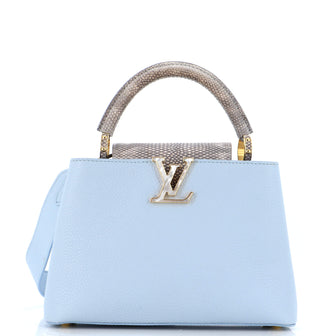 Louis Vuitton Capucines Bag Leather with Snakeskin Mini