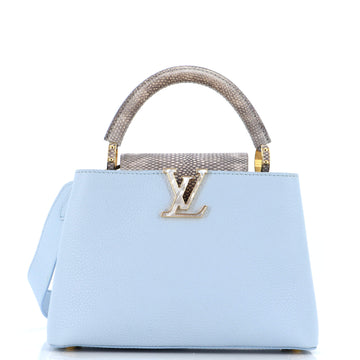 Louis Vuitton Capucines Bag Leather with Snakeskin Mini