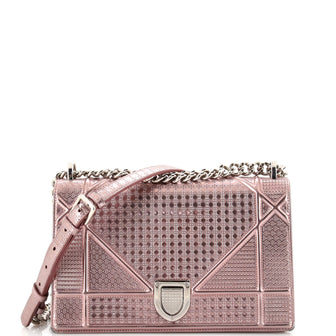Christian Dior Diorama Flap Bag Cannage Embossed Calfskin Medium