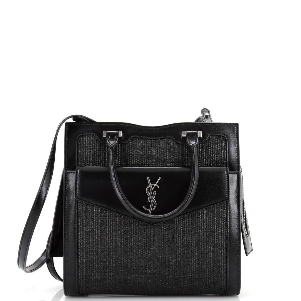 Luxe Uptown Cabas Ysl Saint Laurent Blue Leather Baby Monogram