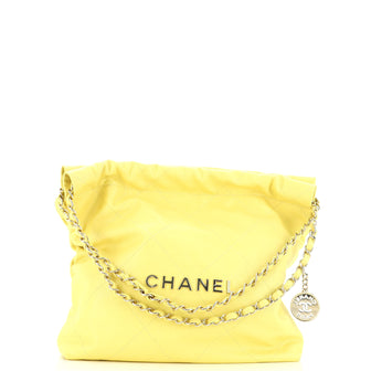 Chanel 22 Chain Hobo Quilted Caviar Small