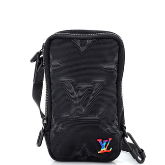 Louis Vuitton Double Phone Pouch Crossbody Bag Limited Edition 2054 Monogram Textile
