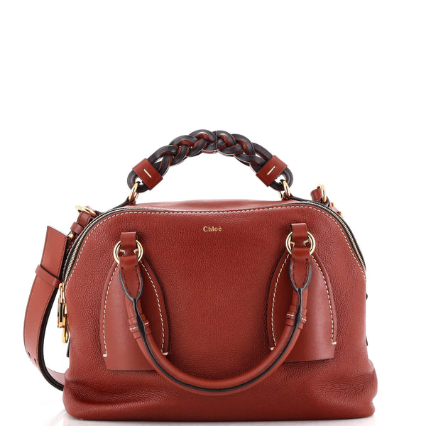 Chloe Daria Bag Leather Medium Brown 258411228