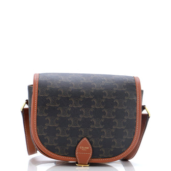 Celine Folco Bag Triomphe Coated Canvas Medium