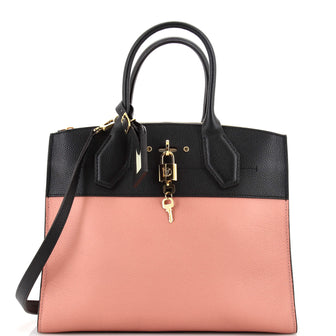 Louis Vuitton City Steamer Handbag Leather MM