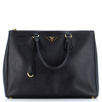 Prada Double Zip Lux Tote Saffiano Leather Medium