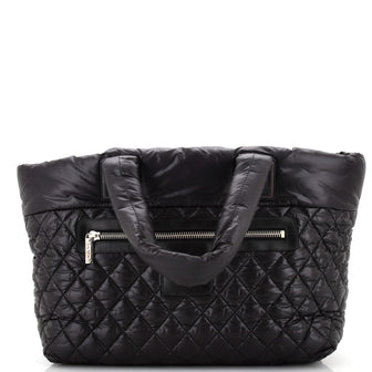 Chanel Coco Cocoon Zipped Tote Quilted Nylon Large