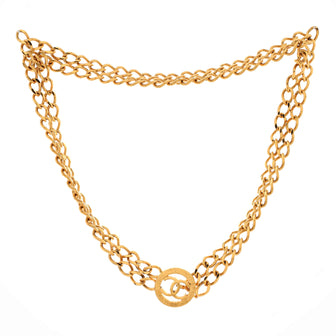 Chanel Vintage CC Circle Double Chain Belt Metal