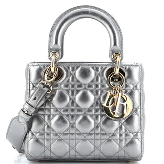Christian Dior My ABCDior Lady Dior Bag Metallic Cannage Quilt Lambskin