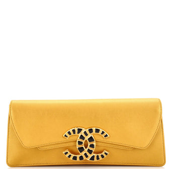 Chanel Egyptian CC Flap Clutch Leather