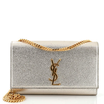 Saint Laurent Classic Monogram Crossbody Bag Glitter Leather Medium
